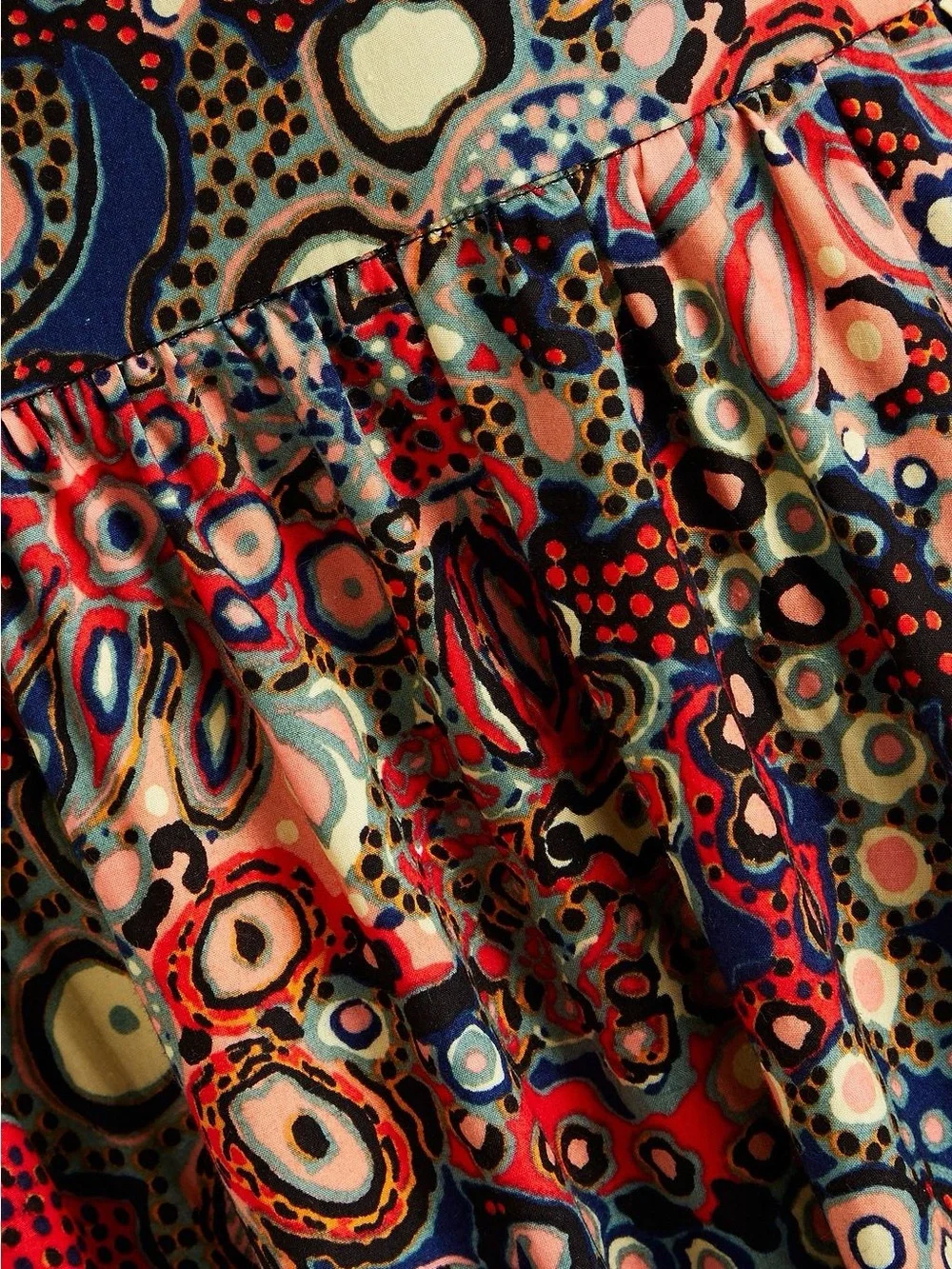 A.L.C. Laura Cotton Floral Maxi Dress Sangria Multi 6 - Picture 5 of 15